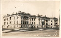 High School Everett, WA Fagstad Photo Postcard Postcard Postcard