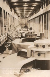 Large Water Pumps Used to Pump Water that will Irrigate the Columbia Basin-Grand Coulee Dam in Washington Postcard