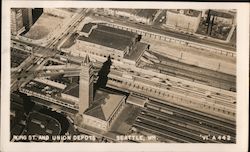 King St and Union Depot Postcard