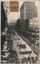 Second Street Canyon, Military Parade Postcard