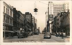 Looking North on Pacific Ave Postcard