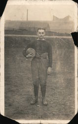 Football Player with Ball Tucked Under Arm Postcard