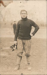 Football Player in Turtleneck Sweater Postcard