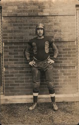 Madison Ohio Star Football Player Postcard