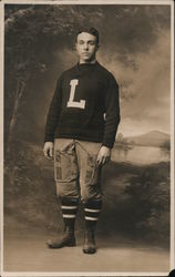 John Ayrault Lehigh University Football Player Studio Portrait Postcard
