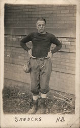 Sanders Halfback Football Player Postcard