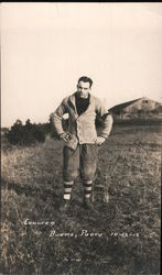 Football Player in Cardigan Sweater "Coulter" 1912 Postcard