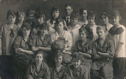 FHS Girls Basketball Team 1916-1917 Postcard