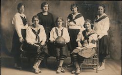 EMCHS Girls Basketball Team 1920-1921 Postcard