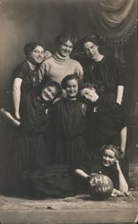 EHS Girls High School Basketball Team 1911 Postcard