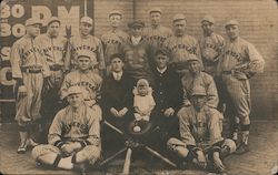 Universal Baseball Team, Little Girl Mascot Postcard