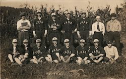 Men's Baseball Team with Managers "V.H.S.S." on Uniform Postcard
