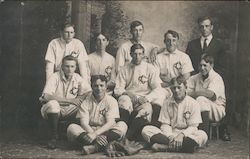 Young Baseball Team Posing with Coach Concordia? Postcard