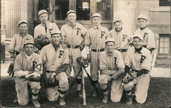 "F" Baseball Team Postcard