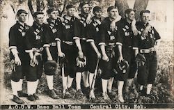 A.O.U.W. Baseball Team Postcard