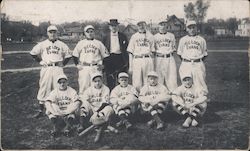 Belden Evans Baseball Team Postcard