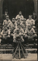 Otterbein University Baseball Team 1910 Postcard