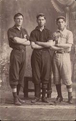 Connell Baseball Players, Studio Photo Postcard