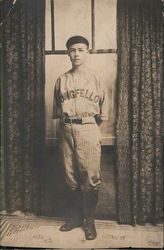 Longfellow School Baseball Player Everill Taylor Postcard
