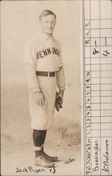 Jack Ryan Baseball Player Bennington vs. North Adams, MA Postcard