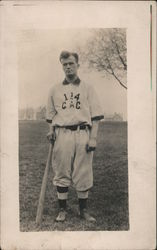 C.A.C. Baseball Player Postcard