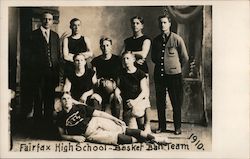 Fairfax Autos High School Basketball Team Postcard