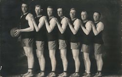 Lidgerwood North Dakota Boys High School Basketball Team Postcard