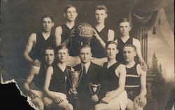 Baldwin Basketball Team Postcard