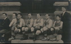 Basketball Players in 1912 in New York or New Jersey Postcard