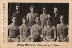 Blaine High School Basketball Team Postcard