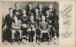 Colgate Academy Championship Basketball Team 1911 Postcard