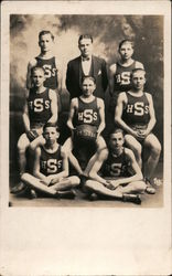 HSS Men's Basketball Team 1926 Postcard