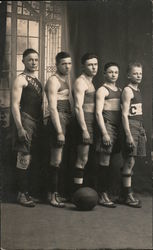 "Chisholm" Basketball Team Postcard