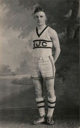 H.J.C. Basketball Player, Studio Photo Postcard