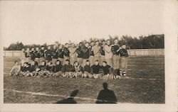 Football Team Posing in Sunny Field Topeka(?) Kansas Postcard Postcard Postcard