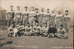 Co. B, 127th Infantry Foot Ball Team, Camp MacArthur Waco, TX Military Postcard Postcard Postcard