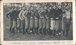 Rockford High School Championship Football Team 1907 Postcard