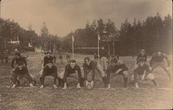 Football Team Kneeling on Field Postcard