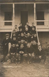 CHS High School Football Team Seated on Steps Concord, NH Postcard Postcard Postcard