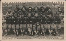 1910 Kansas State University "Aggies" Football Team Postcard