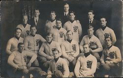 1909 Football Team Wearing Varsity Sweaters Technical School? Postcard