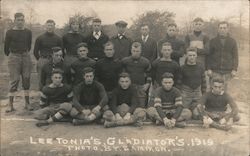 Leetonia's Gladiator Football Team Postcard