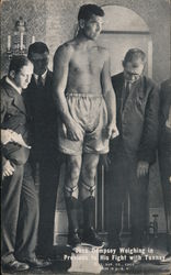 Jack Dempsey Weighing In for Fight with Tunney Arcade Card