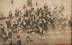 Group of Bathers "Good Time at Palacios" Postcard