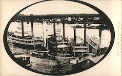 #35 1859 Minnnesota and Misissippi river steamers Postcard