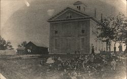 #71 Union School 1858 where Court House stands Postcard