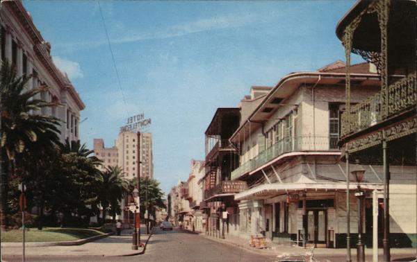 Royal Street, Showing the Hall of Justice in the French Quarter New Orleans Louisiana