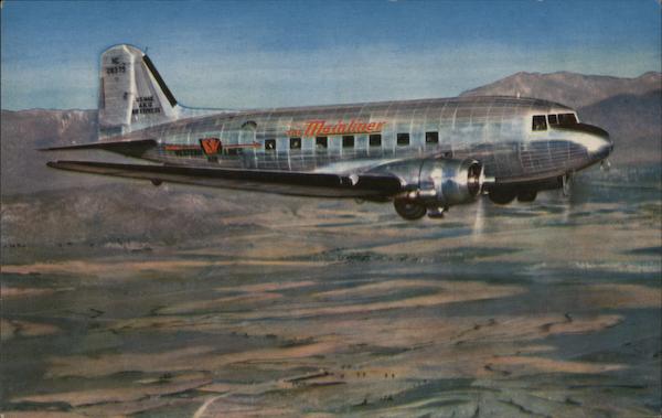 Western Airlines Mainliner Airline Advertising