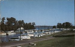 Municipal Boat Harbor on the Ohio River Postcard