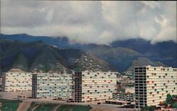 Urbanizacion 2 de Deciembre, ultramodern colorful apartment buildings Caracas, Venezuela South America W. Haas Postcard Postcard Postcard